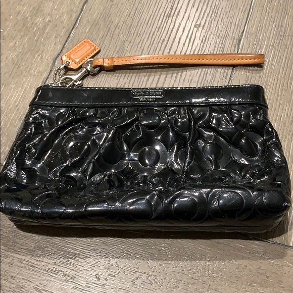 COACH Black Patent Leather Wristlet - Picture 6 of 7